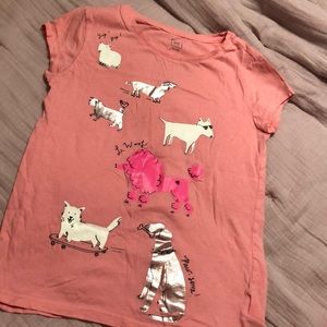 Gap Kids Girls Dog Print Shirt - Size XL (12)